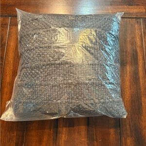 Gray Textured Throw Pillow 18x18